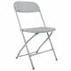 Стул складной для дома и офиса  "Golf CF-002", серый каркас, пластик серый, 531564. Фото товара с разных ракурсов.