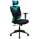 Кресло игровое Aerocool Guardian черный/голубой сиденье черный эко.кожа/сетка крестов. нейлон главное фото в маленьком размере