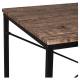 Стол на металлокаркасе BRABIX LOFT CD-005, 1200х520х1200 мм, 3 полки, цвет морёный дуб, 641221. Фото товара с разных ракурсов.