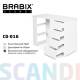 Стол письменный/компьютерный  "Scandi CD-016", 1100х500х750 мм, 4 ящика, белый, 641891, ЦБ013707-1. Фото товара с разных ракурсов.