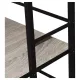 Стол на металлокаркасе BRABIX LOFT CD-005, 1200х520х1200 мм, 3 полки, цвет дуб антик, 641222. Фото товара с разных ракурсов.