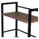 Стол на металлокаркасе BRABIX LOFT CD-005, 1200х520х1200 мм, 3 полки, цвет морёный дуб, 641221. Фото товара с разных ракурсов.
