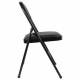 Стул складной для дома и офиса  "Golf Plus CF-003 Комфорт", черный каркас, кожзам черный, 531566. Фото товара с разных ракурсов.