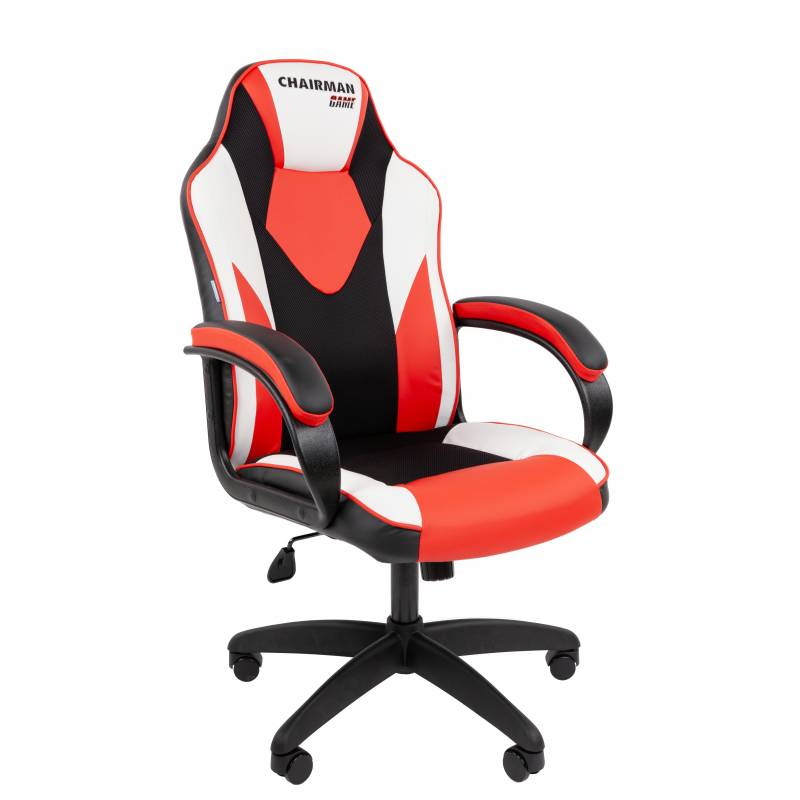 Офисное кресло Chairman Game 17 Россия экокожа черный/красный/белый главное фото