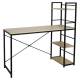 Стол на металлокаркасе BRABIX LOFT CD-005,1200х520х1200 мм, 3 полки, цвет дуб натуральный, 641223. Фото товара с разных ракурсов.