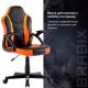 Кресло компьютерное  "Shark GM-203", экокожа, черное/оранжевое, 532513. Фото товара с разных ракурсов.