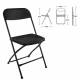 Стулья складные  "Golf CF-002", КОМПЛЕКТ 4шт., черный каркас, пластик черный, 533030. Фото товара с разных ракурсов.