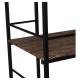 Стол на металлокаркасе BRABIX LOFT CD-005, 1200х520х1200 мм, 3 полки, цвет морёный дуб, 641221. Фото товара с разных ракурсов.
