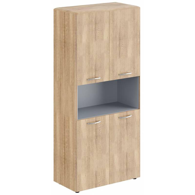 Шкаф с 2-мя комплектами глухих малых дверей и обвязкой DHC 85.4 Дуб Каньон 892х470х1950 главное фото