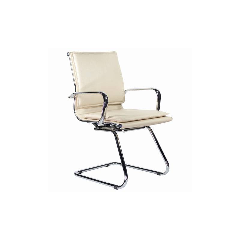 Кресло для приемных и переговорных  "Kayman CF-102", экокожа, хром, бежевое, 532573 главное фото