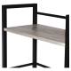 Стол на металлокаркасе BRABIX LOFT CD-005, 1200х520х1200 мм, 3 полки, цвет дуб антик, 641222. Фото товара с разных ракурсов.