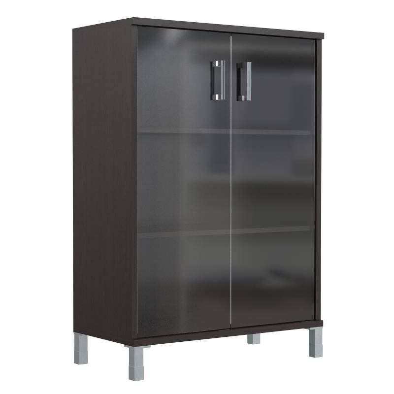 Шкаф средний со стеклянными дверьми B 420.8 Венге Магия 900х450х1286  главное фото