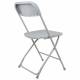 Стул складной для дома и офиса  "Golf CF-002", серый каркас, пластик серый, 531564. Фото товара с разных ракурсов.