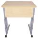 Стол-парта 1-местный, регулируемый угол, "Умник", 600х500х520-640 мм, рост 2-4, серый каркас, ЛДСП клён. Фото товара с разных ракурсов.