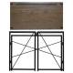 Стол на металлокаркасе BRABIX LOFT CD-002, 1000х500х750 мм, складной, цвет морёный дуб, 641212. Фото товара с разных ракурсов.